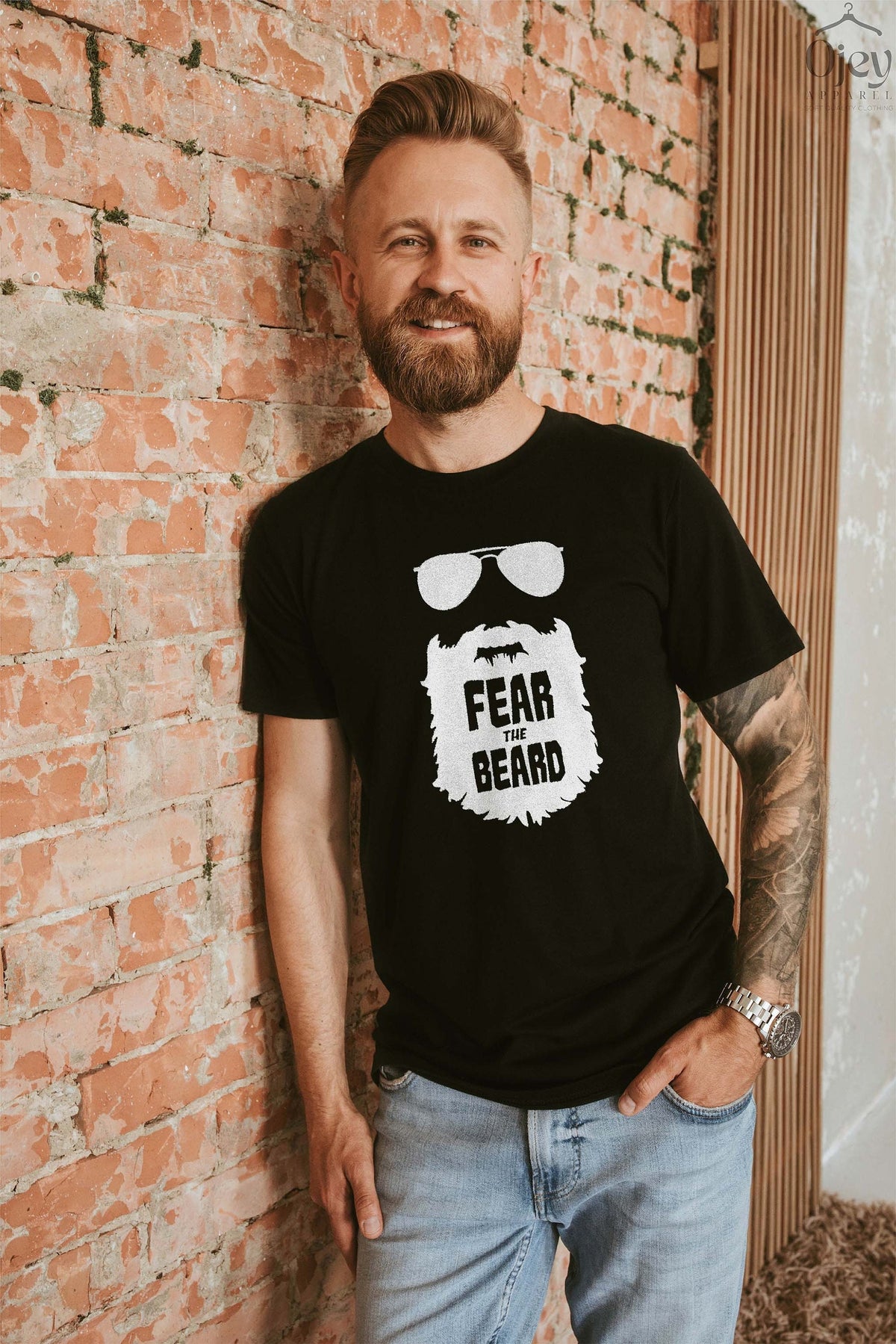 Fear The Beard T-Shirt, Fathers Day Gifts, Father In Law Shirt, Bearded Man Shirt, Mens Clothing, Funny Dad Shirt, Father Birthday Gift