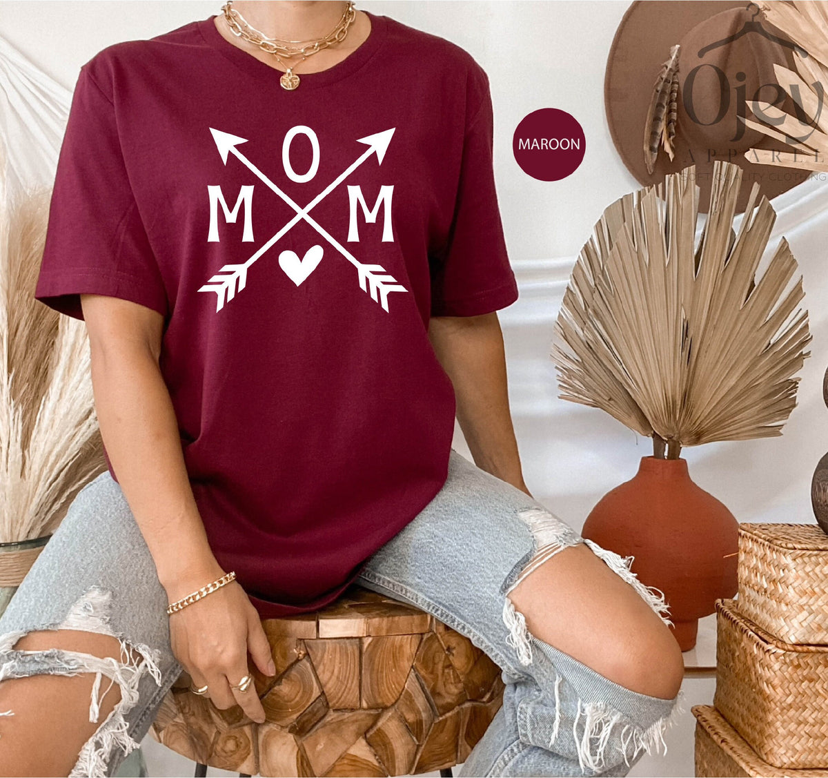Mom Heart Tshirt, Mom Life Shirt, Mother's Day Tee, Gift for Mom, Mom Love Shirt, Gift for Her, Womens Clothing, Crewneck, Mother's Day Gift