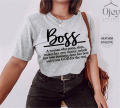 Boss Definition Shirt, Religious Mom Shirt, Gift For Boss, Mother's Day Shirt, Pray Shirts, Christian Shirts For Mother, Mom Birthday Gift
