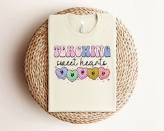 Teaching Sweethearts Shirt, Cute T-Shirt  Teachers Valentines Day Shirt, Kindergarten Teacher Gift, Valentines Teacher Gift, Teacher Shirts