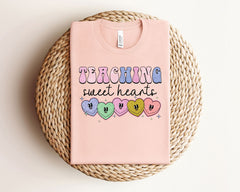 Teaching Sweethearts Shirt, Cute T-Shirt  Teachers Valentines Day Shirt, Kindergarten Teacher Gift, Valentines Teacher Gift, Teacher Shirts