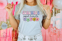 Teaching Sweethearts Shirt, Cute T-Shirt  Teachers Valentines Day Shirt, Kindergarten Teacher Gift, Valentines Teacher Gift, Teacher Shirts