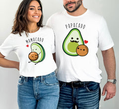 Mamacado Papacado Shirts, Funny Family Tshirt, Pregnancy Reveal Shirts, New Mom Shirt, Couple Matching Tees, New Dad Shirt, Expecting Gift