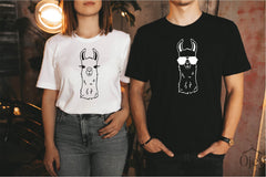 Llama Couples Tshirt, Mama Llama Shirt, Dada Llama Tee, Cute Llama Shirt, Funny Couples Shirts, Unisex Clothing, Crewneck, Llama Lover Gift