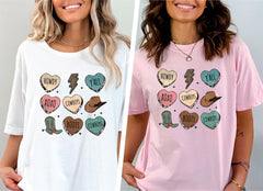 Valentine's Cowboy Shirt, Western Valentine Shirt, Valentines Heart Shirt, Retro Valentine Shirt, Valentine's Day Shirt, Valentines Day Gift