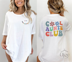 Cool Aunts Club Shirt, Aunt Pocket Tshirt, Auntie Shirt, Birthday Gift For Aunt, Retro Aunt Shirt, Womens Clothing, Aunt To Be, Gift For Her