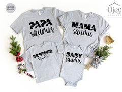 Dinosaur Party Shirts, Family Dinosaur Shirt, Matching Family Tees, Papasaurus Shirt, Mamasaurus Tee, Sistersaurus Tshirt, Brothersaurus Tee