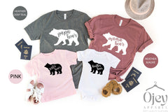 Family Bear Tshirts, Matching Family Shirts, Unisex Bear T-Shirt, Baby Bear Shirt, Mama Bear Tee, Papa Bear Shirt, Bear Lover Family Gift