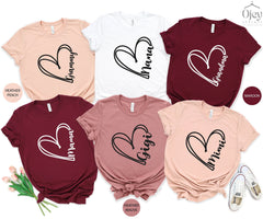 Shirts for Grandma, Grandma Shirt, Grammy Nana Gigi Grammy Shirt, Grandma Shirt Gift, New Grandma Shirt, Grandma Heart Shirt