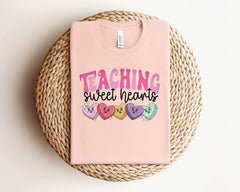 Teaching Sweet Hearts Shirt, Teacher Valentine Shirt, Valentines Day Shirt, Retro Valentines, Valentines Heart Shirt, Teacher Valentine Gift