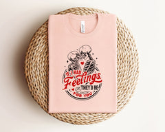 If I Had Feelings They'd Be For You Shirt, Skeleton Valentine Tee, Valentines Saying Shirts, Sarcastic Valentine's Day Shirt, Gift For Her