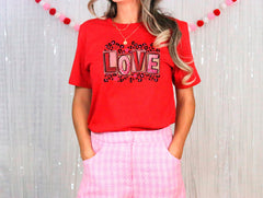 Retro Love Shirt, Cute Valentine Shirt, Valentine In Couple, Gift From Husband, Womens Clothing, Girlfriend Tshirt, Valentine's Day Gift