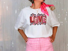 Retro Love Shirt, Cute Valentine Shirt, Valentine In Couple, Gift From Husband, Womens Clothing, Girlfriend Tshirt, Valentine's Day Gift
