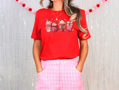 Valentines Drink Shirt, Retro Valentine Tshirt, Drinking Lover Gift, Valentines Day Shirt For Coffee Lovers, Girlfriend Tshirt, Gift For Her