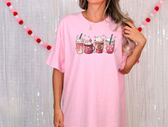Valentines Drink Shirt, Retro Valentine Tshirt, Drinking Lover Gift, Valentines Day Shirt For Coffee Lovers, Girlfriend Tshirt, Gift For Her