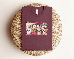 Dog Valentines Shirt - Valentines Day Gift - Dog Lover Gift - Corgi, Bulldog, Shih Tzu Valentine T-Shirt - Puppy Valentines Tees - Dog Owner