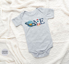 Space 1st Birthday Baby Bodysuit - First Birthday Baby Bodysuit - Space Party Bodysuit - Rocket Ship Gift - Birthday Outfit - Astronaut Gift