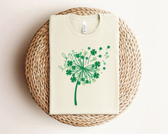 St. Patricks Dandelion Shirt - Lucky Dandelion Shirt - St. Patrick T-Shirt - Women St. Patrick Shirt - Lucky Shamrock Tee - St. Patrick Gift
