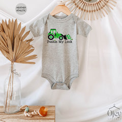 Pushing My Luck Shirt - St. Patrick's Kids Shirt - Boys Lucky Shirt - Toddler Boys Construction St. Patrick Tee - St. Patricks Gift