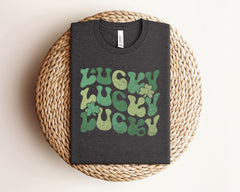 Lucky Shirt - Retro St. Patricks Shirt - Lucky Irish T-Shirt - St. Patricks Gift - Lucky Shamrock Shirt - Irish Day Tee - Four Leaf Clover