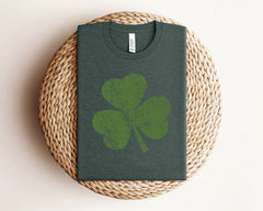 St Patrick Shamrock T-Shirt - St. Patrick's Day Tee - Retro St. Patricks Shirt - Gift for St. Patrick - Irish St. Patrick Shirt - Clover Tee