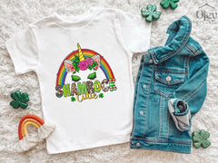 Shamrock Cutie Toddler Shirt - Girls St. Patrick's Tee - Baby Bodysuit - Clover Kids Shirt - Lucky Unicorn Kids Tee - Baby Shower