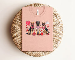 German Shepherd Valentines Shirt - Valentine Dog Mom T-Shirt - German Shepherd Mom Gift - Dog Mom Gift - German Shepherd Lover Tee