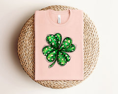 Leopard Shamrock Shirt,  St Patrick Leopard Shirt, Lucky St Pattys Shirt, Womens Shamrock Tee, Cute St Patrick Shirt, Irish Shirt Gift