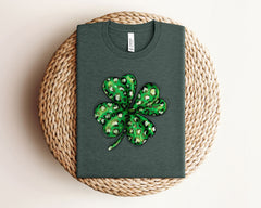 Leopard Shamrock Shirt,  St Patrick Leopard Shirt, Lucky St Pattys Shirt, Womens Shamrock Tee, Cute St Patrick Shirt, Irish Shirt Gift