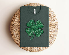 Four Leaf Clover Shirt,  St Patrick Day T-Shirt, Cute Clover Shirts, Irish Day Gifts, Shamrock T-Shirt, Unisex Shamrock Lucky T-Shirt
