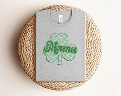 St Patrick Mama Shirt, Retro St Patrick Shirt, Shamrock Mama Shirt, Irish Mom Tee, Gift for Irish, St Patrick Tees
