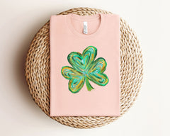 Four Leaf Clover T-Shirt, St. Patrick Day T-Shirt, Shamrock Tee,  St. Patrick Gift, Irish T-Shirts, Gift for Irish