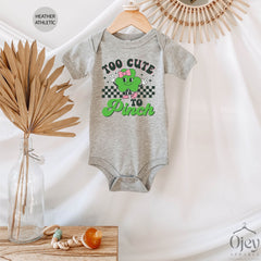 Cute St Patrick T-Shirt, Too Cute to Pinch T-Shirt, Girls Irish T-Shirt, St Patrick Gift for Her, Retro Shirt for Her