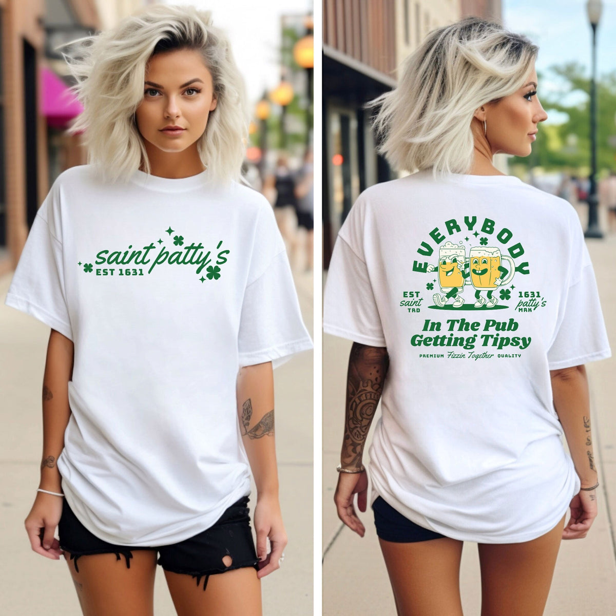 St Patrick Pub Shirt, Everybody in the Pub Getting Tipsy, Irish Drinking Shirt, Gift for Irish, Shenanigan T-Shirt,  Irish Pub T-Shirt