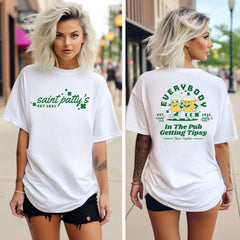 St Patrick Pub Shirt, Everybody in the Pub Getting Tipsy, Irish Drinking Shirt, Gift for Irish, Shenanigan T-Shirt,  Irish Pub T-Shirt