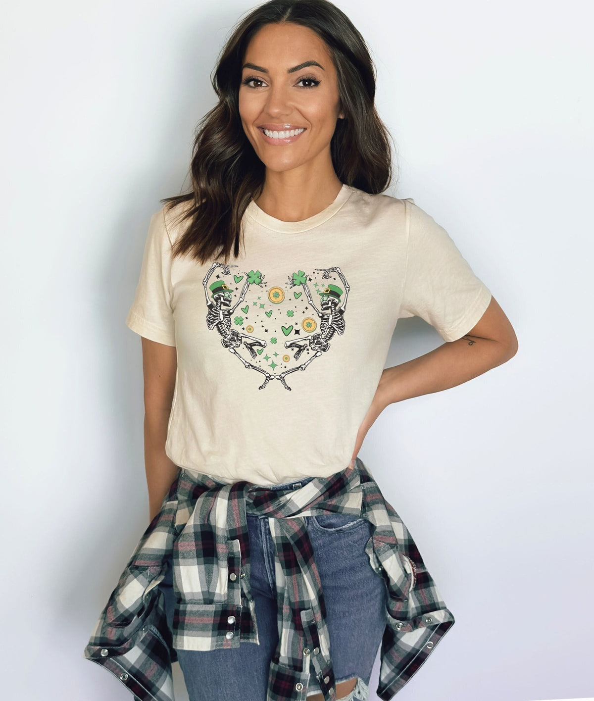 Funny St Patrick T-Shirt, Lucky Skeleton St Patrick Shirt, Dancing Skeleton T-Shirt, St Patrick Gift, Irish Skeleton Tee, Unisex Tees