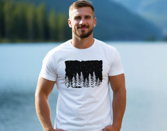 Pine Tree T-Shirt - Outdoor Adventure Tee - Pine Tree Silhouette Shirt - Camping Tee - Nature Lover T-Shirt - Mountain Life Tee - Forest Tee