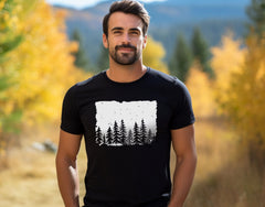 Pine Tree T-Shirt - Outdoor Adventure Tee - Pine Tree Silhouette Shirt - Camping Tee - Nature Lover T-Shirt - Mountain Life Tee - Forest Tee