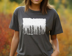 Pine Tree T-Shirt - Outdoor Adventure Tee - Pine Tree Silhouette Shirt - Camping Tee - Nature Lover T-Shirt - Mountain Life Tee - Forest Tee