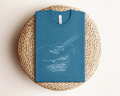 Acoustic Guitar T-Shirt - Guitarist Gift - Musician Shirt - Guitar Player Tee - Music Festival Shirt - Minimalist Guitar Shirt
