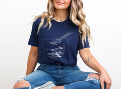Acoustic Guitar T-Shirt - Guitarist Gift - Musician Shirt - Guitar Player Tee - Music Festival Shirt - Minimalist Guitar Shirt