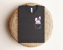 Pocket Bunny Shirt, Easter Bunny T-Shirt, Kids Easter Shirts, Adult Easter T-Shirts, Cute Easter Bunny Shirt, Easter Outfit Shirt