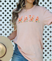 Floral Mama Shirt, Gift for Mother's Day, Flower Mama Shirt, Garden Print Mama Shirt, Summer Mama T-Shirt, Multi Floral Mama Shirt