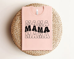 Retro Groovy Mama Shirt, Mother's Day Shirt, Gift for Mom, Cool Mom T-Shirts, Trendy Mama Shirts, Cute Mom T-Shirts
