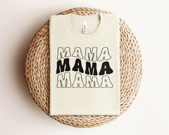 Retro Groovy Mama Shirt, Mother's Day Shirt, Gift for Mom, Cool Mom T-Shirts, Trendy Mama Shirts, Cute Mom T-Shirts
