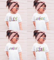 Personalized Easter Name Shirts - Matching Easter Shirts - Kids Toddler Easter Shirts - Kids Name Easter T-Shirts - Easter Gift for Kids
