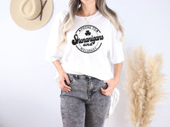 Prone to Shenanigans and Malarkey Shirt - St. Patrick's Shirt - Shenanigans Shirt - Women St. Patrick Tee - St. Patrick's Gift