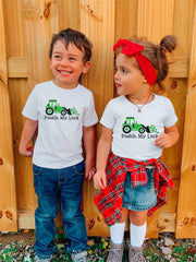 Pushing My Luck Shirt - St. Patrick's Kids Shirt - Boys Lucky Shirt - Toddler Boys Construction St. Patrick Tee - St. Patricks Gift
