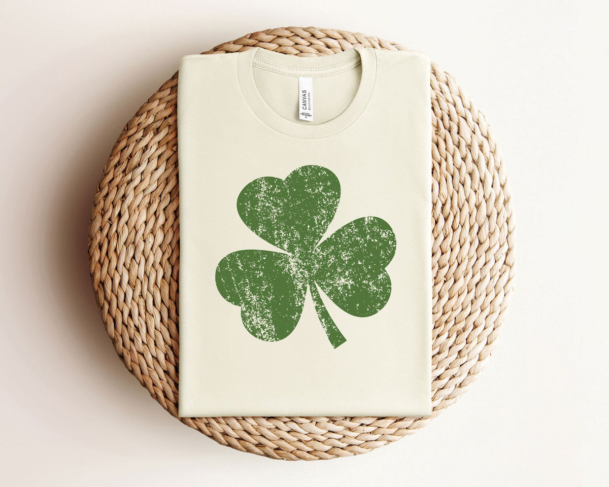 St Patrick Shamrock T-Shirt - St. Patrick's Day Tee - Retro St. Patricks Shirt - Gift for St. Patrick - Irish St. Patrick Shirt - Clover Tee