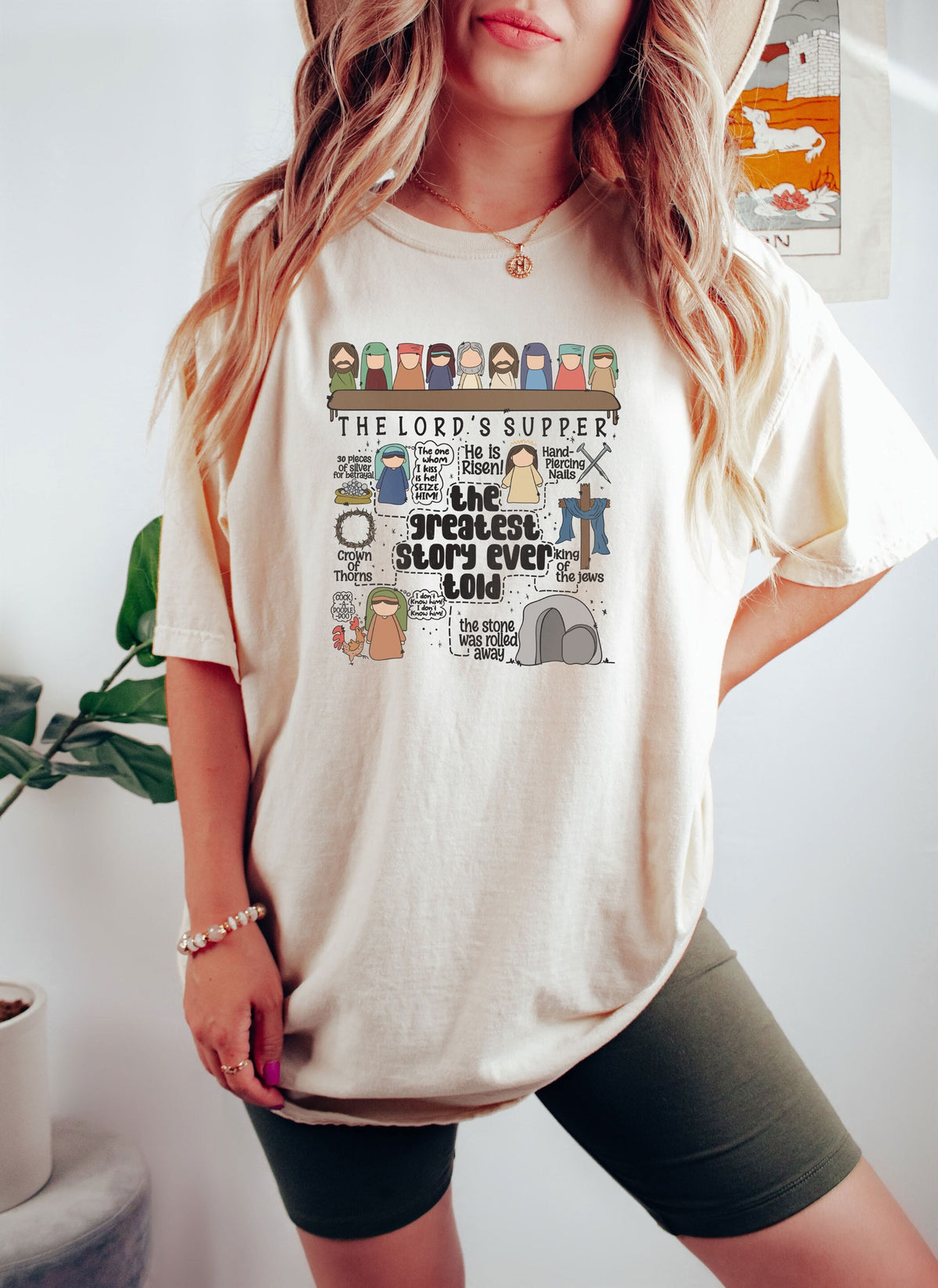 Christian Easter Shirt - Easter Supper T-Shirt - The Lord's Supper Shirt - He is Risen Shirt - Easter Sunday Shirt - The Greatest Story Told